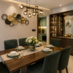 Modern Luxury Dining Room with Display Bar