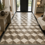 Modern Geometric Marble Floor Design