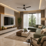 Contemporary Sage Green Living Room Design