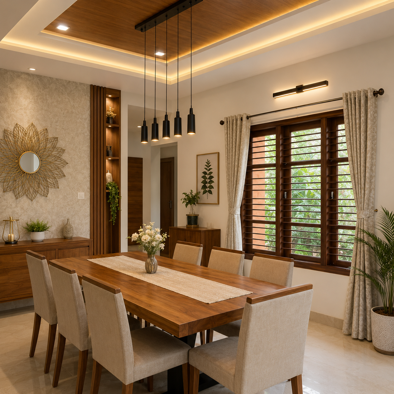 ChatGPT Image Aug 15, 2026, 12_27_04 PM Elegant Wooden Window Design for a Warm and Modern Dining Room - Image 1