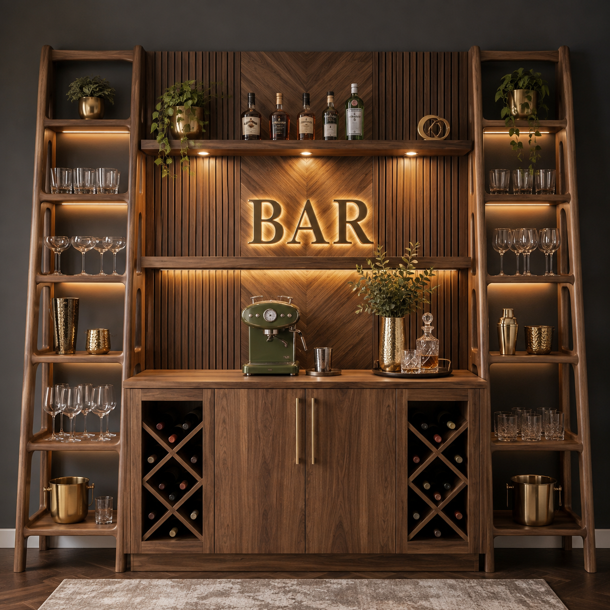 ChatGPT Image Aug 17, 2026, 01_30_08 PM Modern Wooden Home Bar with Integrated Storage, Display Shelving and Warm Accent Lighting - Image 1