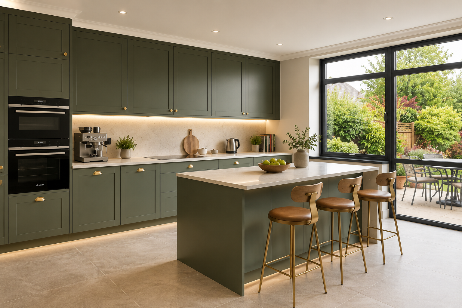 ChatGPT Image Aug 5, 2026, 03_01_24 PM Sleek Deep Teal Island Kitchen Complete with Corian Counters - Image 1