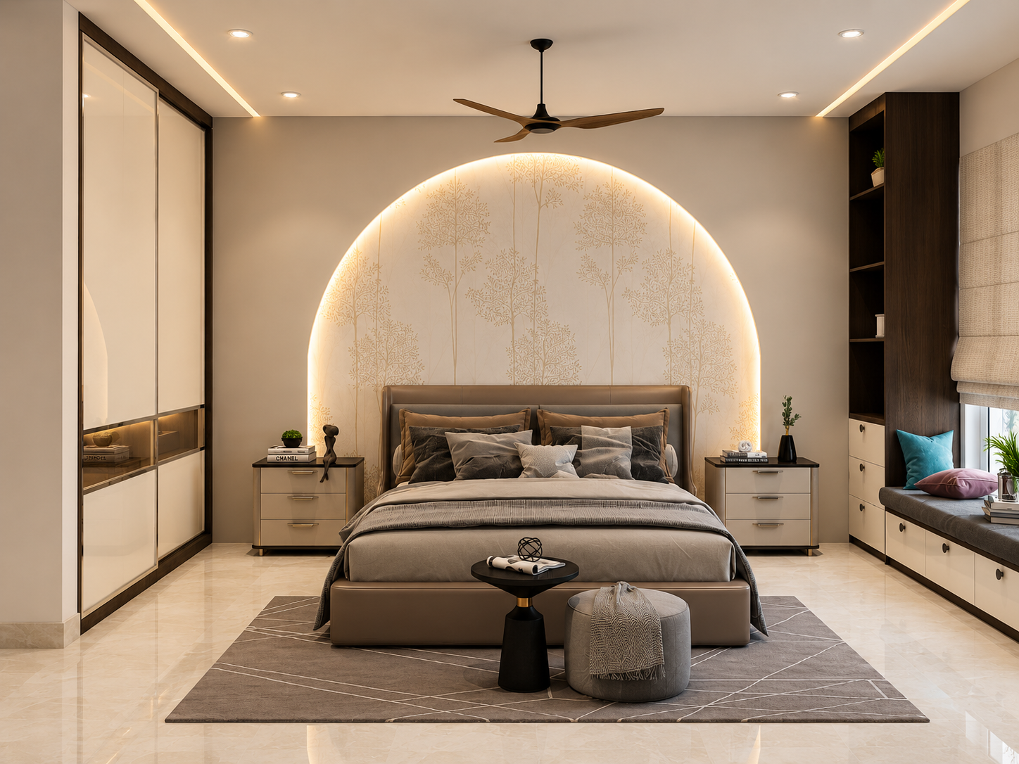 ChatGPT Image Aug 5, 2026, 07_31_38 PM Contemporary Master Bedroom Design with Arch Wall Design - Image 1