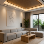 Minimal False Ceiling Design with Double Layer Painted Gypsum