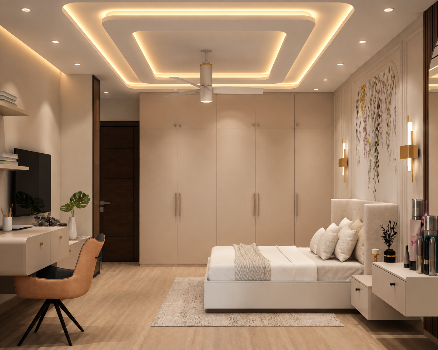ChatGPT Image Aug 6, 2026, 02_21_10 PM Painted Gypsum False Ceiling Design with Contemporary Concealed Lighting Setup - Image 1