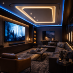 Contemporary Gypsum Peripheral False Ceiling Design with Cove and Spot Lighting