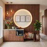 Contemporary Foyer Design with Seating Benchl