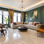 Modern Flooring Design with Large Square Tile Finish